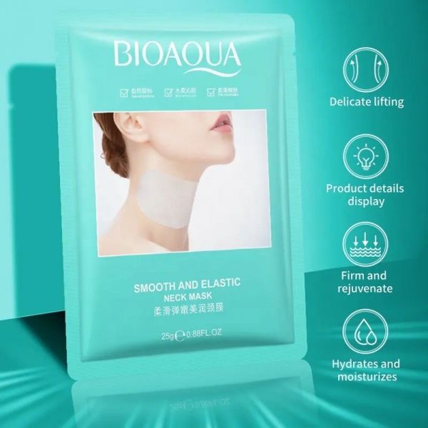 Intensive, powerful lifting neck mask with hyaluronic acid and silk proteins